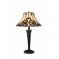 Lampe Tiffany Cristal k9 Orange,noir,cristal,rouge 2 ampoules 65cm|Lampes à poser|Luminaire Center
