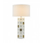 Lampe de table Dimple Céramique blanc,Céramique doré 1 ampoule 71cm|Lampes à poser|Luminaire Center
