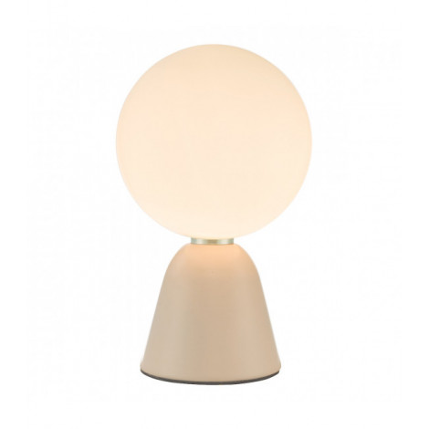 Lampe de table globe Francesca Verre opal,Rose mat 1 ampoule 25cm|Lampes à poser|Luminaire Center