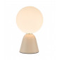 Lampe de table globe Francesca Verre opal,Rose mat 1 ampoule 25cm|Lampes à poser|Luminaire Center