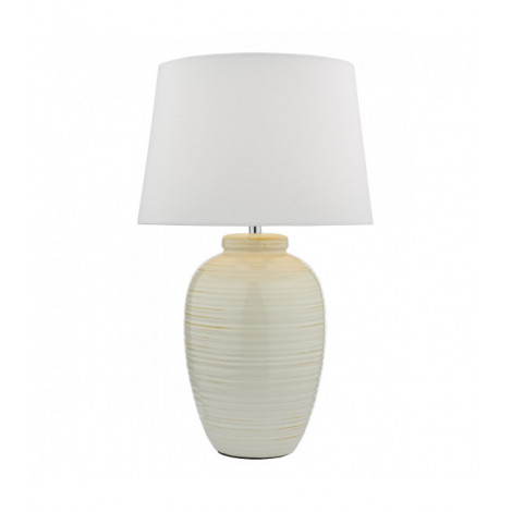 Lampe de table Luelle Céramique crème 1 ampoule 50cm|Lampes à poser|Luminaire Center