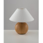 Lampe de table Lume 1 ampoule Tissu,céramique Bois|Lampes à poser|Luminaire Center