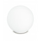 Lampe de table globe Lampd 1 ampoule Verre,structure métallique blanc|Lampes à poser|Luminaire Center