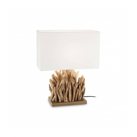 Lampe de table Snell Bois blanc 1 ampoule 50cm|Lampes à poser|Luminaire Center