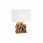 Lampe de table Snell Bois blanc 1 ampoule 50cm|Lampes à poser|Luminaire Center