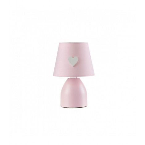 Lampe de table TITTA Métal,Tissu Rose|Lampes à poser|Luminaire Center