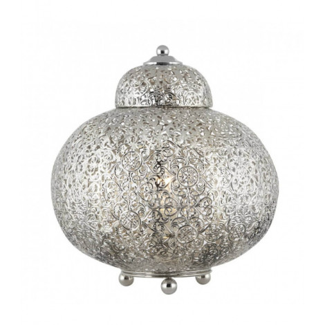 Lampe Moroccan, en argent satiné|Lampes à poser|Luminaire Center