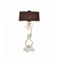 Lampe de table Oksana, 61cm, nickel poli, pampilles cristal, abat-jour noir|Lampes à poser|Luminaire Center