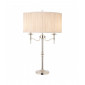 Lampe Stanford, nickel, abat-jour beige|Lampes à poser|Luminaire Center