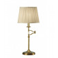 Lampe articulée Stanford, laiton antique, abat-jour beige|Lampes à poser|Luminaire Center