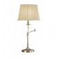 Lampe articulée Stanford, nickel, abat-jour beige|Lampes à poser|Luminaire Center