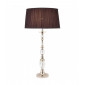 Lampe Polina, nickel et cristal, abat-jour noir 34 cm|Lampes à poser|Luminaire Center