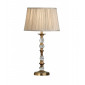 Lampe Polina, laiton antique et cristal, abat-jour beige 29 cm|Lampes à poser|Luminaire Center