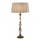 Lampe Polina, laiton antique et cristal, abat-jour beige 34 cm|Lampes à poser|Luminaire Center