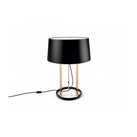 Lampe Premium, cuivre, avec abat-jour noir|Lampes à poser|Luminaire Center