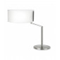 Lampe Twist, nickel satiné et abat jour blanc|Lampes à poser|Luminaire Center