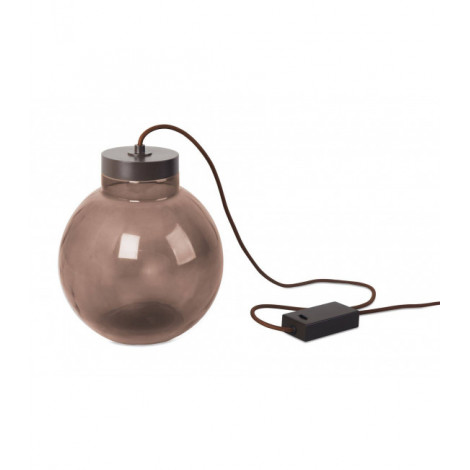 Lampe Raw, acier et verre, marron|Lampes à poser|Luminaire Center