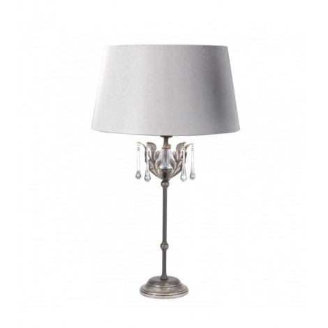 Lampe Amarilli, noir / argent, avec abat-jour|Lampes à poser|Luminaire Center