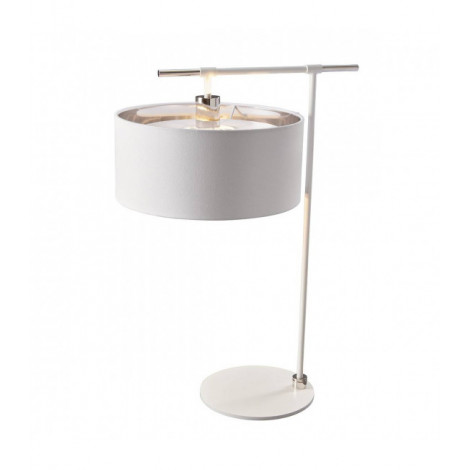 Lampe Balance, nickel poli, avec abat-jour blanc|Lampes à poser|Luminaire Center
