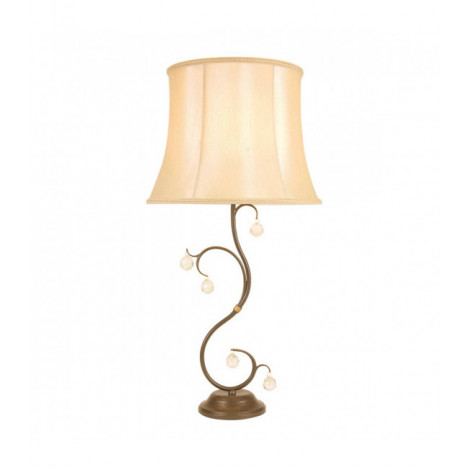 Lampe Lunetta, bronze et cristal, avec abat-jour|Lampes à poser|Luminaire Center