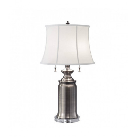 Lampe Stateroom, nickel antique, avec abat-jour|Lampes à poser|Luminaire Center