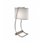 Lampe Lex, acier borssé, avec abat-jour et port USB|Lampes à poser|Luminaire Center