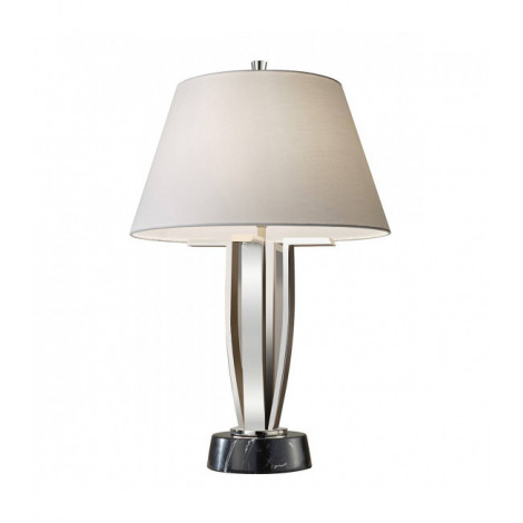 Lampe Silvershore, nickel poli, avec abat-jour|Lampes à poser|Luminaire Center