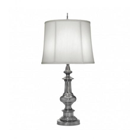 Lampe Washington, nickel antique, avec abat-jour blanc cassé|Lampes à poser|Luminaire Center
