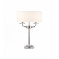 Lampe Nixon, nickel brillant et cristal, 2 ampoules|Lampes à poser|Luminaire Center
