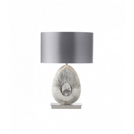 Lampe Simeto, nickel poli, avec abat-jour|Lampes à poser|Luminaire Center