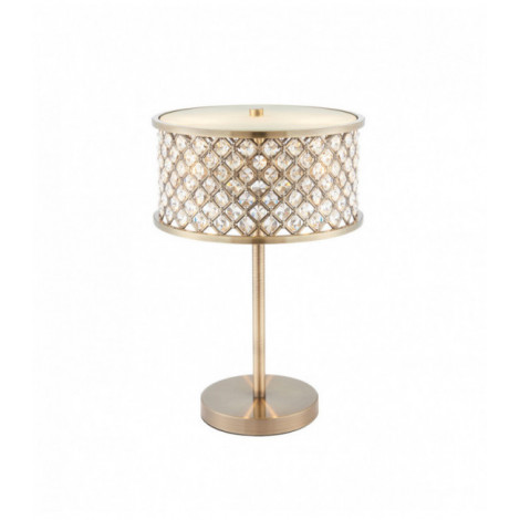Lampe Hudson, laiton antique et cristal|Lampes à poser|Luminaire Center