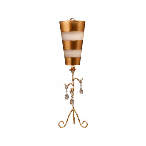Lampe de table Tivoli Doré et crème|Lampes à poser|Luminaire Center