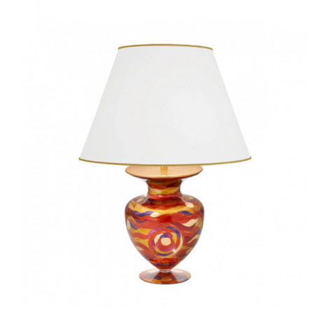 Lampe de table design ANFORA Or 24 Carats 1 ampoule Rouge Aqua|Lampes à poser|Luminaire Center