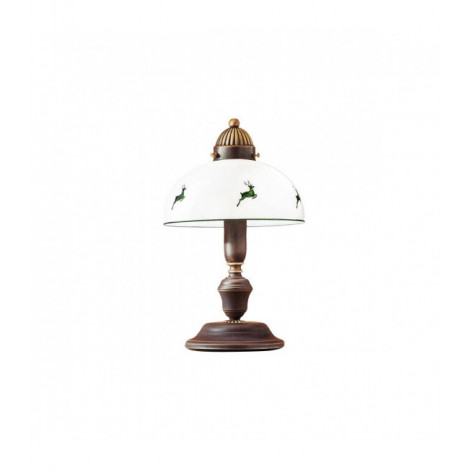 Lampe de table style cosy NONNA laiton antique en verre|Lampes à poser|Luminaire Center