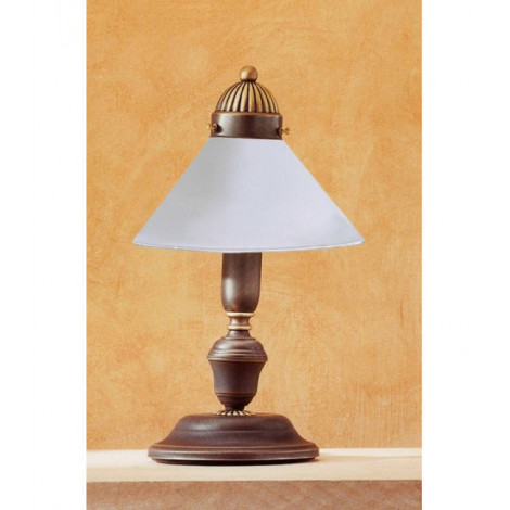 Lampe de table en verre NONNA laiton antique 1 ampoule|Lampes à poser|Luminaire Center