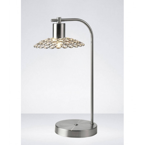 Lampe de Table Ellen 1 Ampoule nickel satiné/cristal|Lampes à poser|Luminaire Center