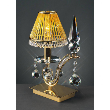 Lampe de Table Tara 1 Ampoule doré/cristal|Lampes à poser|Luminaire Center