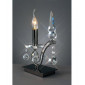 Lampe de Table Tara 1 Ampoule chrome noir/cristal|Lampes à poser|Luminaire Center