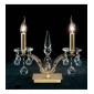 Lampe de Table Tara 2 Ampoules doré/cristal|Lampes à poser|Luminaire Center