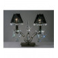 Lampe de Table Tara 2 Ampoules chrome noir/cristal|Lampes à poser|Luminaire Center