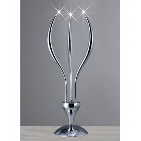 Lampe de Table Llamas 3 Ampoules chrome poli|Lampes à poser|Luminaire Center