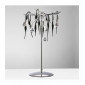 Lampe de Table Cygnet 6 Ampoules chrome poli/verre noir/cristal|Lampes à poser|Luminaire Center