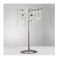 Lampe de Table Cygnet 6 Ampoules chrome poli/blanc dépoli/cristal|Lampes à poser|Luminaire Center