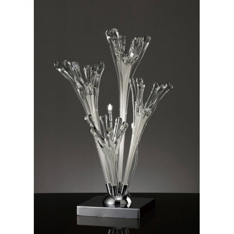 Lampe de Table Love 3 Ampoules chrome poli/blanc dépoli|Lampes à poser|Luminaire Center