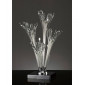 Lampe de Table Love 3 Ampoules chrome poli/blanc dépoli|Lampes à poser|Luminaire Center