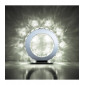 Lampe de table ronde Galaxy 10W LED 6000K chrome poli/cristal|Lampes à poser|Luminaire Center