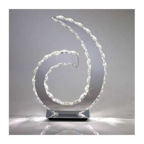 Lampe de Table Galaxy D Shape Ampoules 18 X 0.5W LED chrome poli/cristal 6000K|Lampes à poser|Luminaire Center