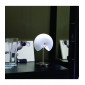 Lampe de Table Fosil 2 Ampoules G9, nickel satiné/verre blanc dépoli|Lampes à poser|Luminaire Center