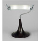 Lampe de Table Zira 2 Ampoules G9, chrome poli/verre blanc dépoli/Wenge|Lampes à poser|Luminaire Center