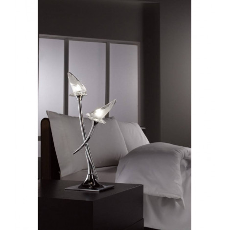 Lampe de Table Flavia 2 Ampoules G9, chrome poli|Lampes à poser|Luminaire Center